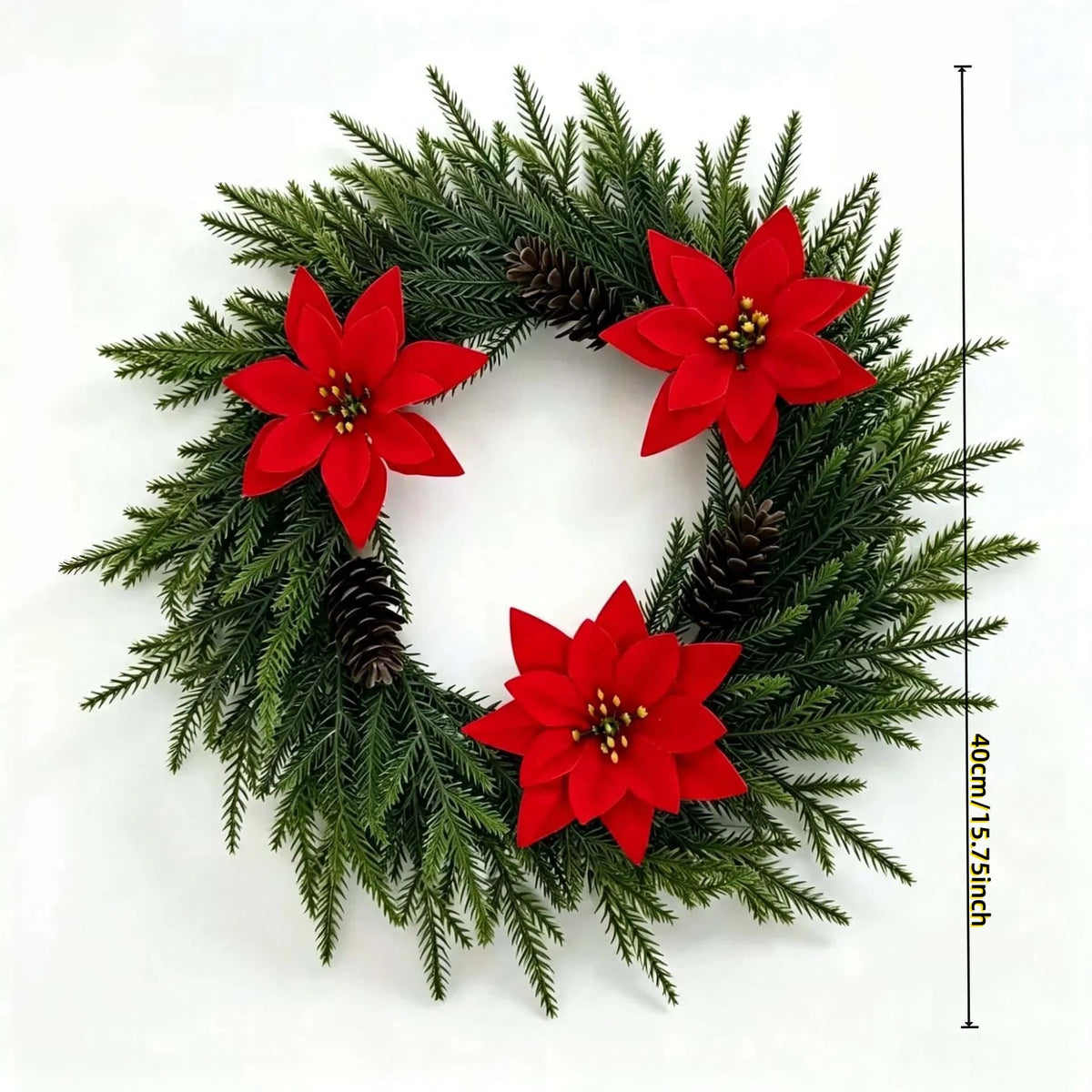 Pinecone & Berry Christmas Wreath — 40 cm