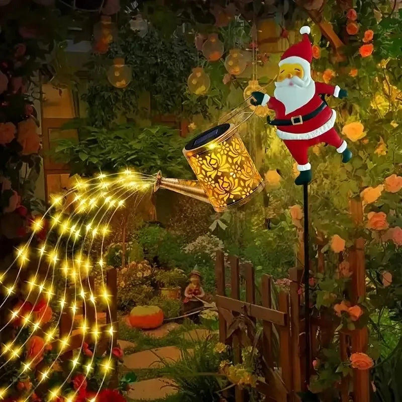 Solar Santa Watering-Can Fairy Light