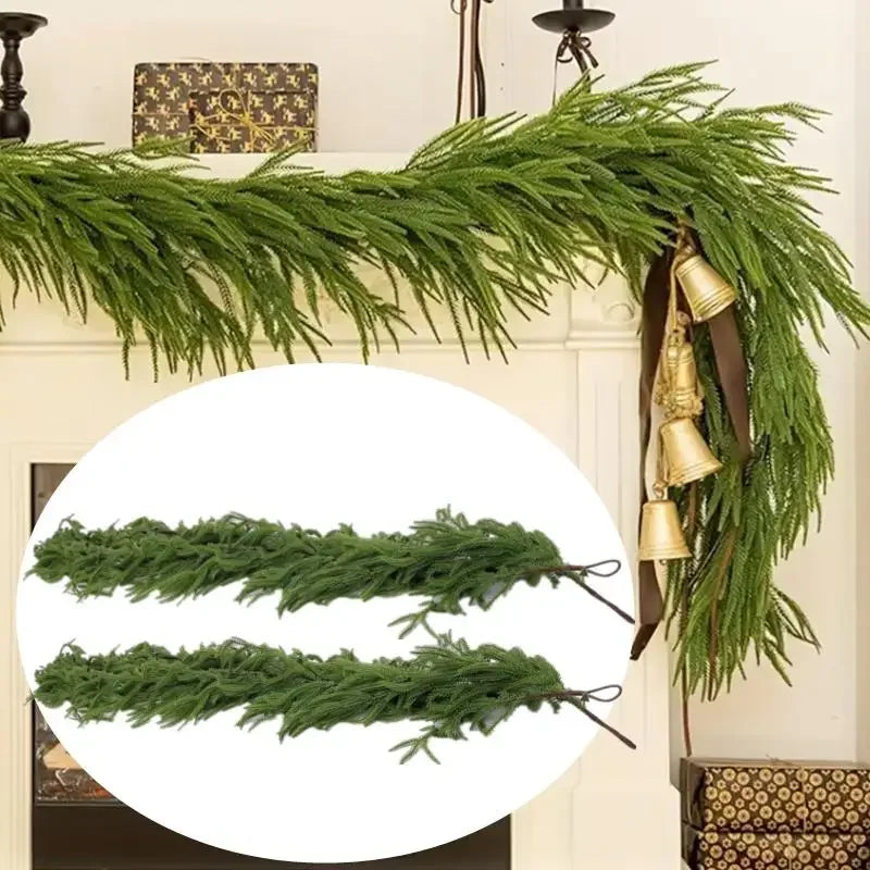Lighted Norfolk-Style Pine Garland