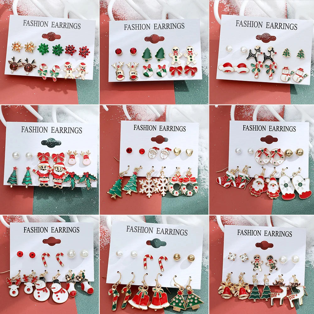 Christmas Earring Sets — Six Pairs