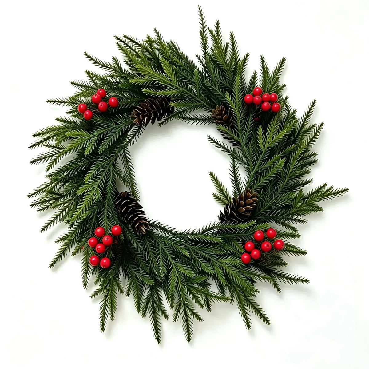 Pinecone & Berry Christmas Wreath — 40 cm