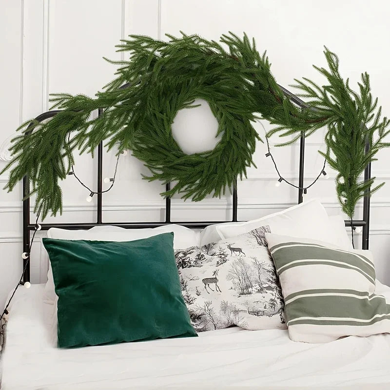 Lighted Norfolk-Style Pine Garland