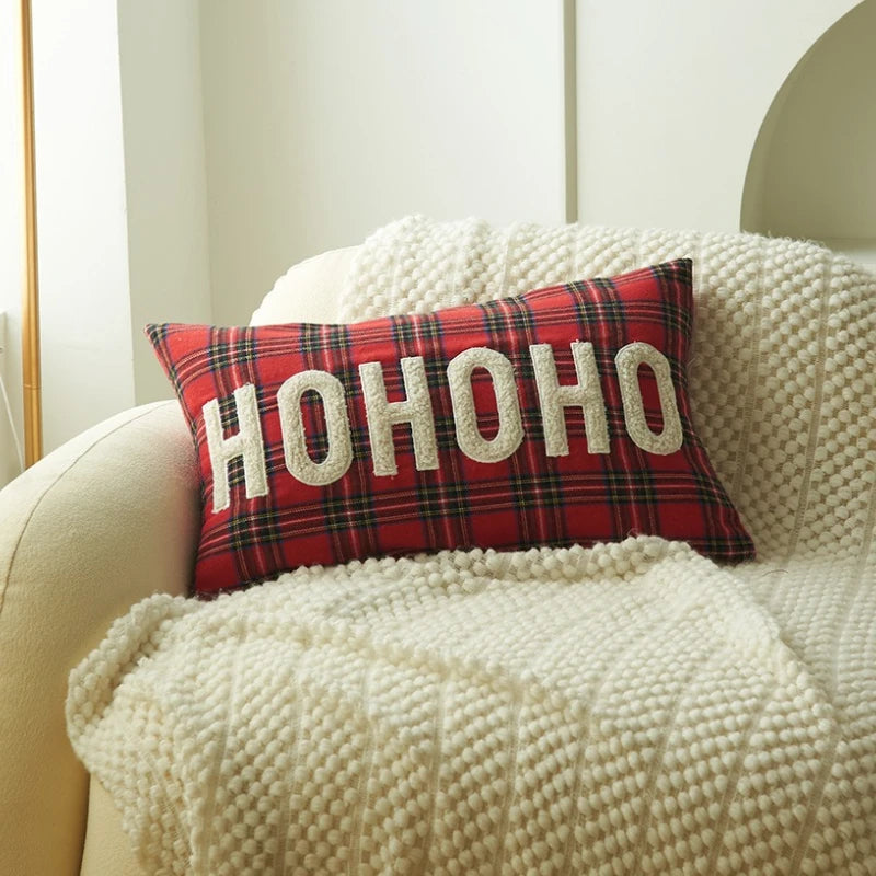Christmas Plaid Pillow Cover