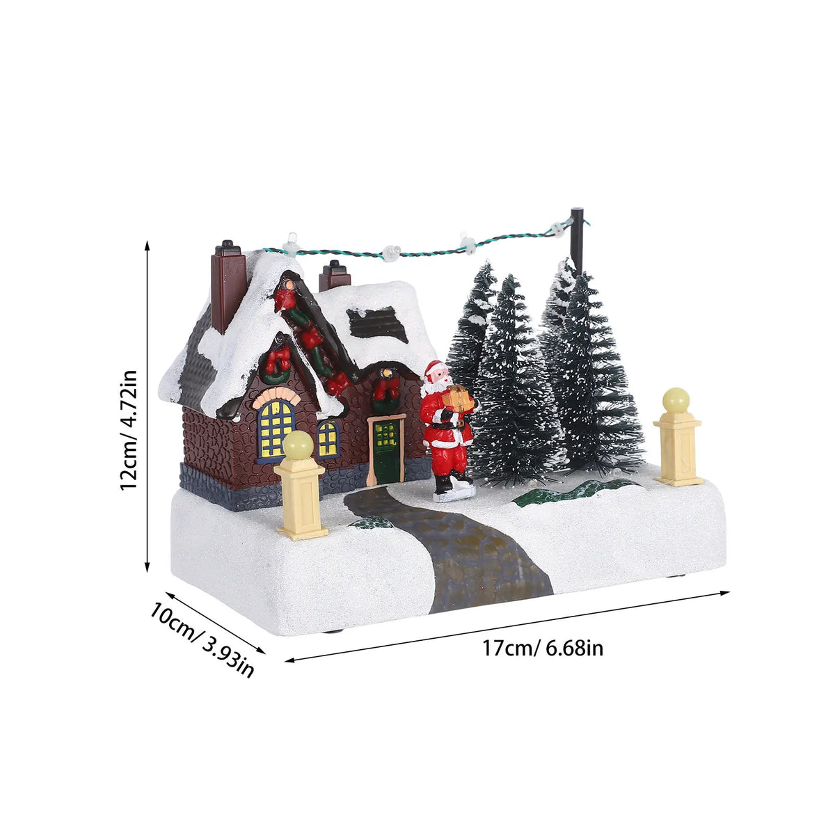 Lighted Christmas Village Music Box