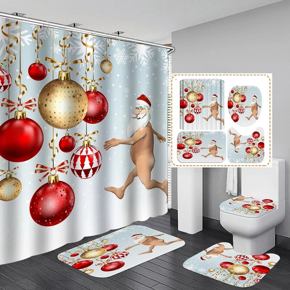 Christmas Bathroom Decor — 4-Piece Set