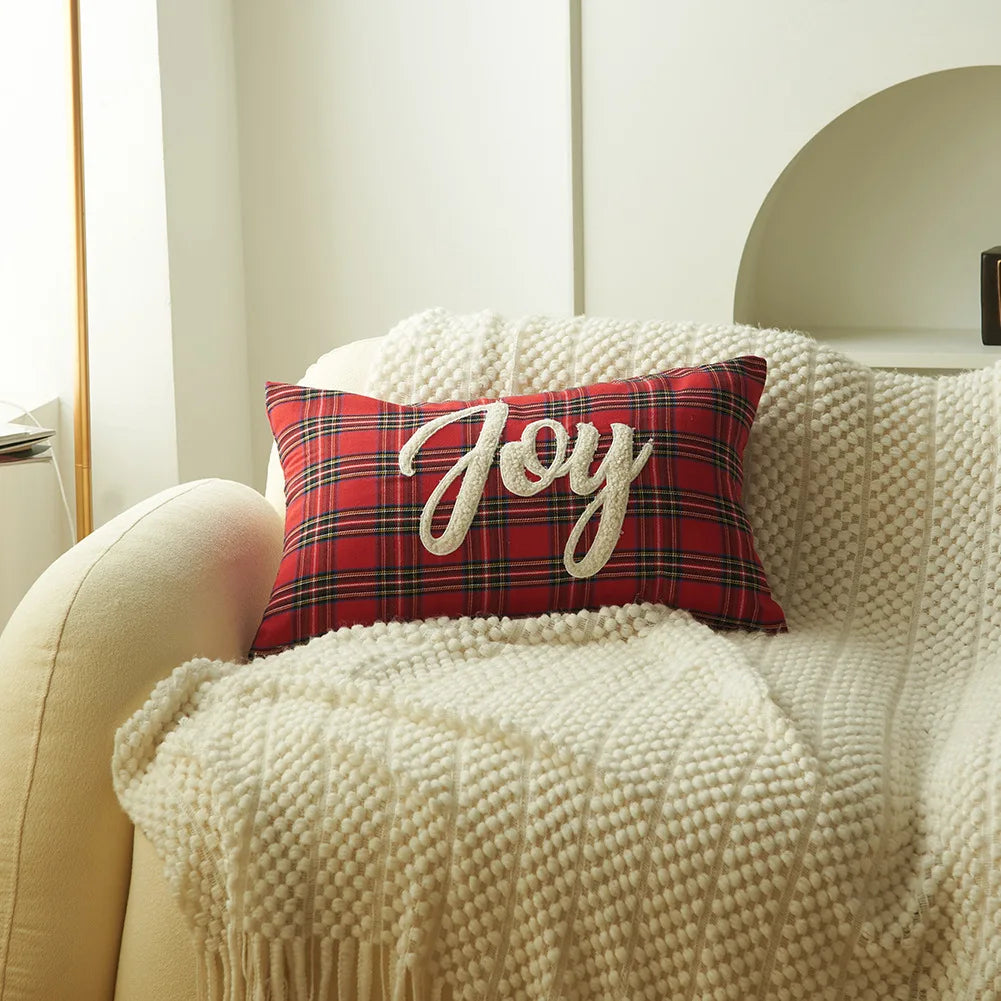 Christmas Plaid Pillow Cover