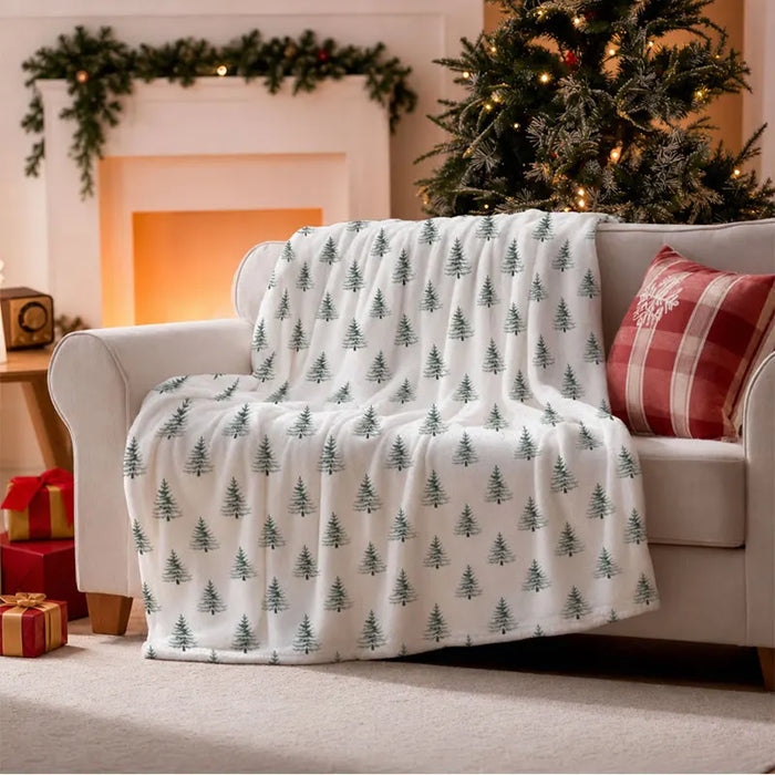 Christmas Tree Fleece Throw