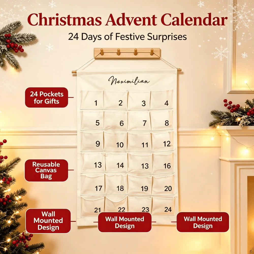 24-Day Fabric Pocket Advent Calendar