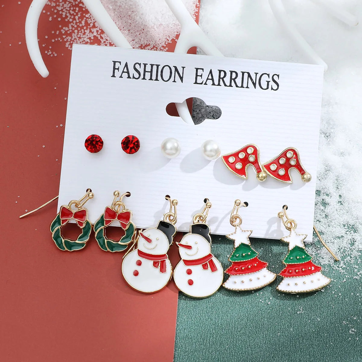 Christmas Earring Sets — Six Pairs