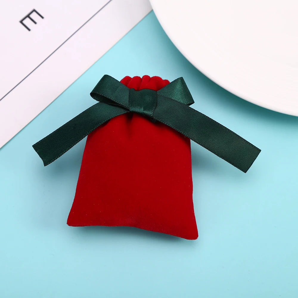 Red Velvet Gift Pouches — Pack of 10