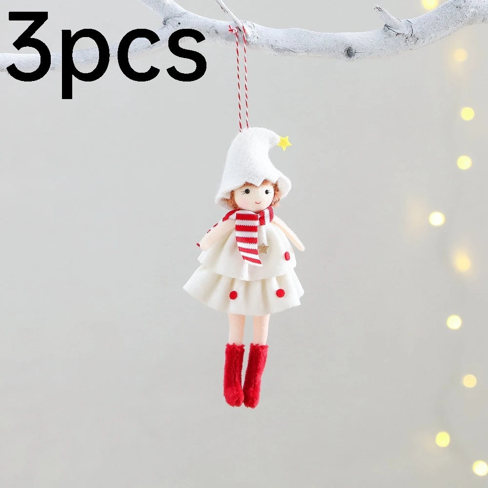 Tiered-Skirt Angel Ornaments — Set of 3
