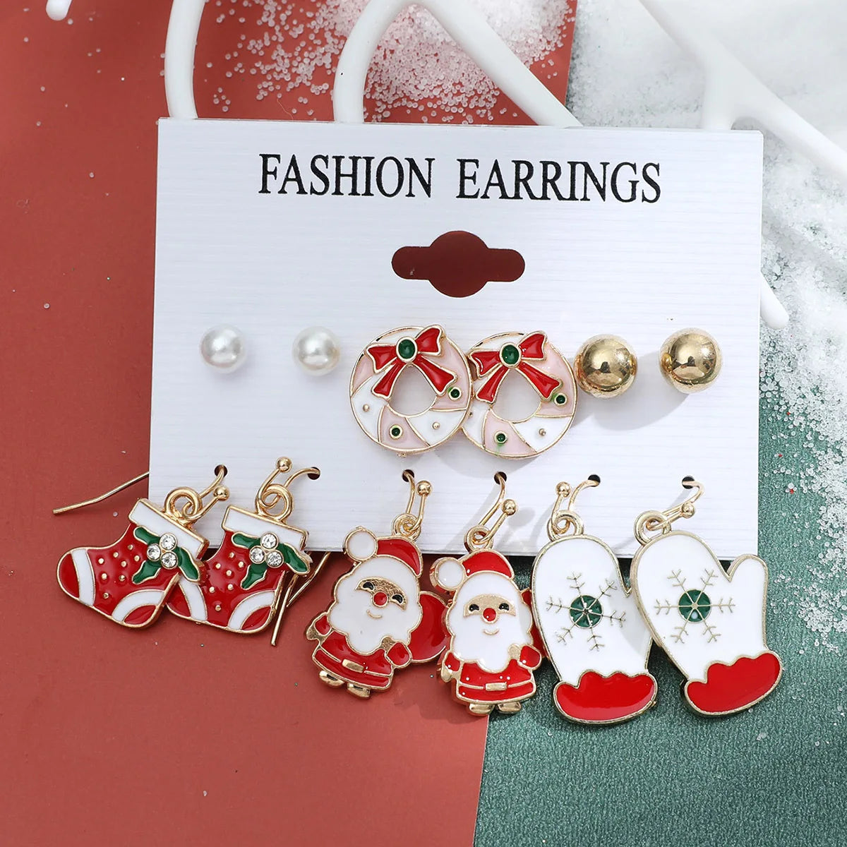 Christmas Earring Sets — Six Pairs
