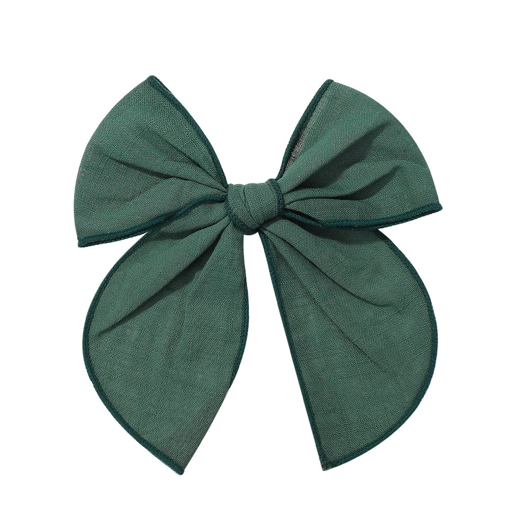 Tartan Bow Hair Accessories — Set of 32