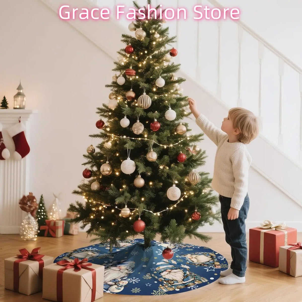 Winter Gnome Christmas Tree Skirt