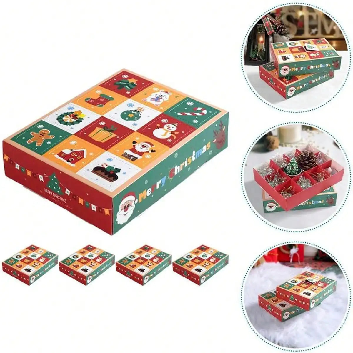 12-Day Christmas Countdown Boxes — Pack of 5
