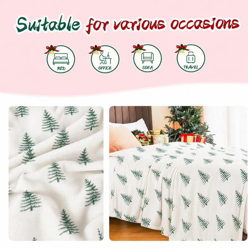 Christmas Tree Fleece Throw