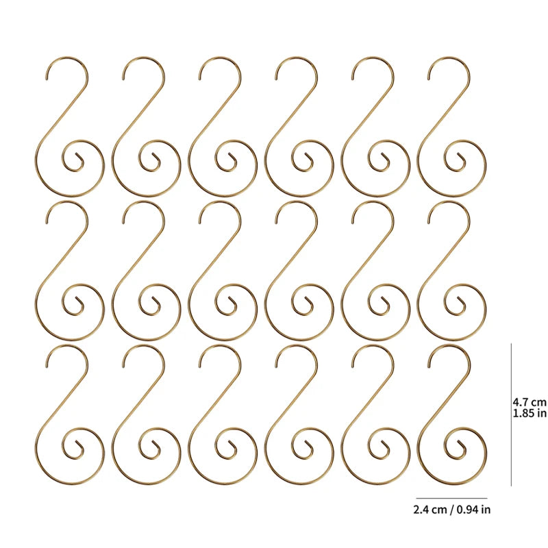 Metal S-Hook Christmas Ornament Hangers