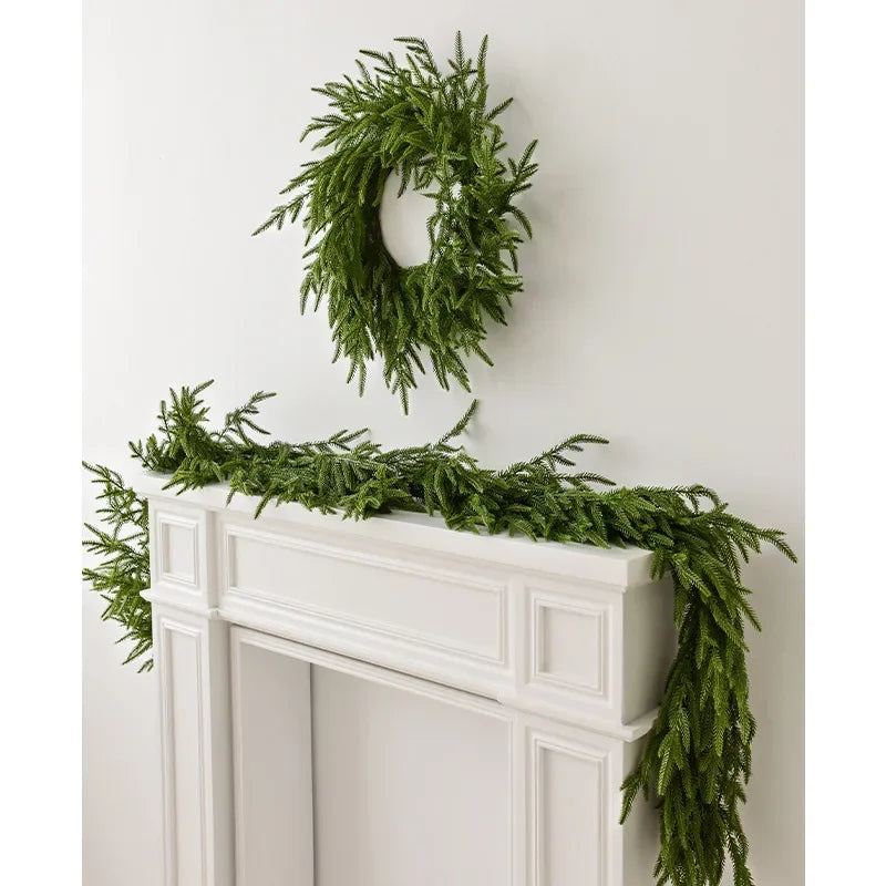 Norfolk-Style Pine Wreath and Garland