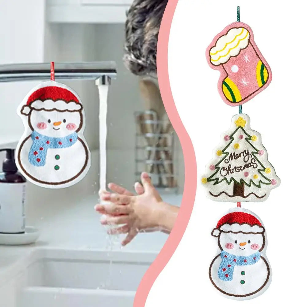 Christmas Character Fleece Hand Towel