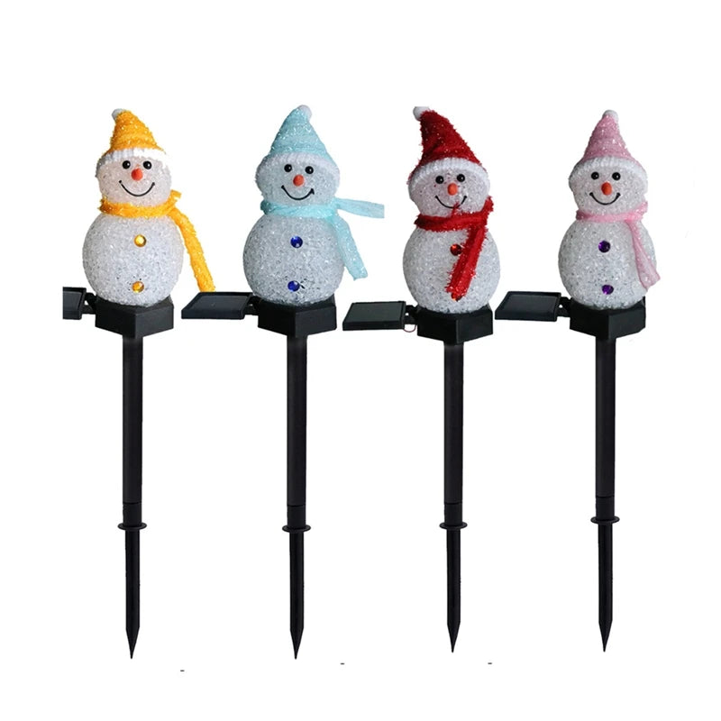 Solar Snowman Garden Stake Light