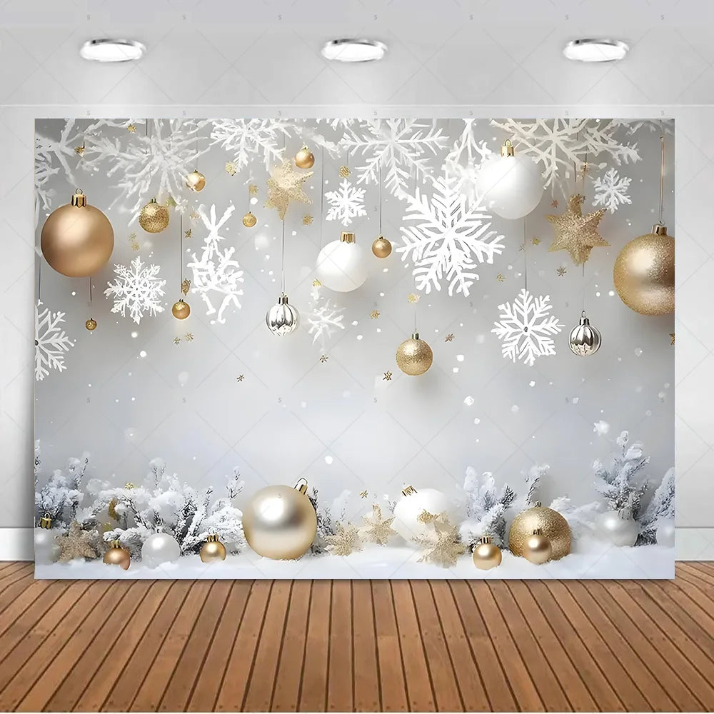 White Winter Christmas Photo Backdrop