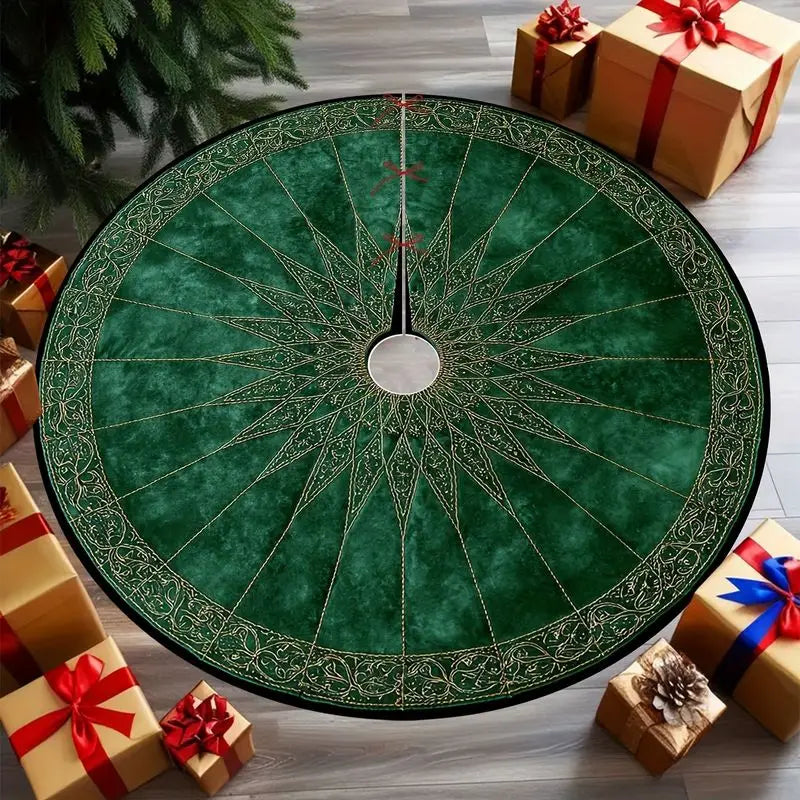 Starburst Border Christmas Tree Skirt