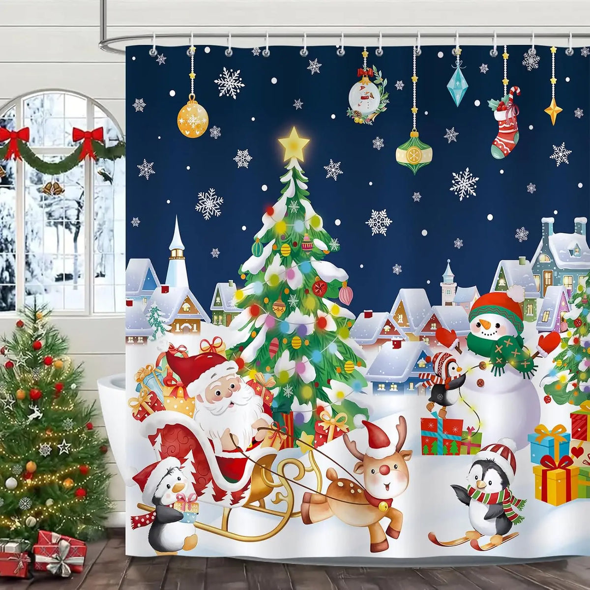 Christmas Character Shower Curtain