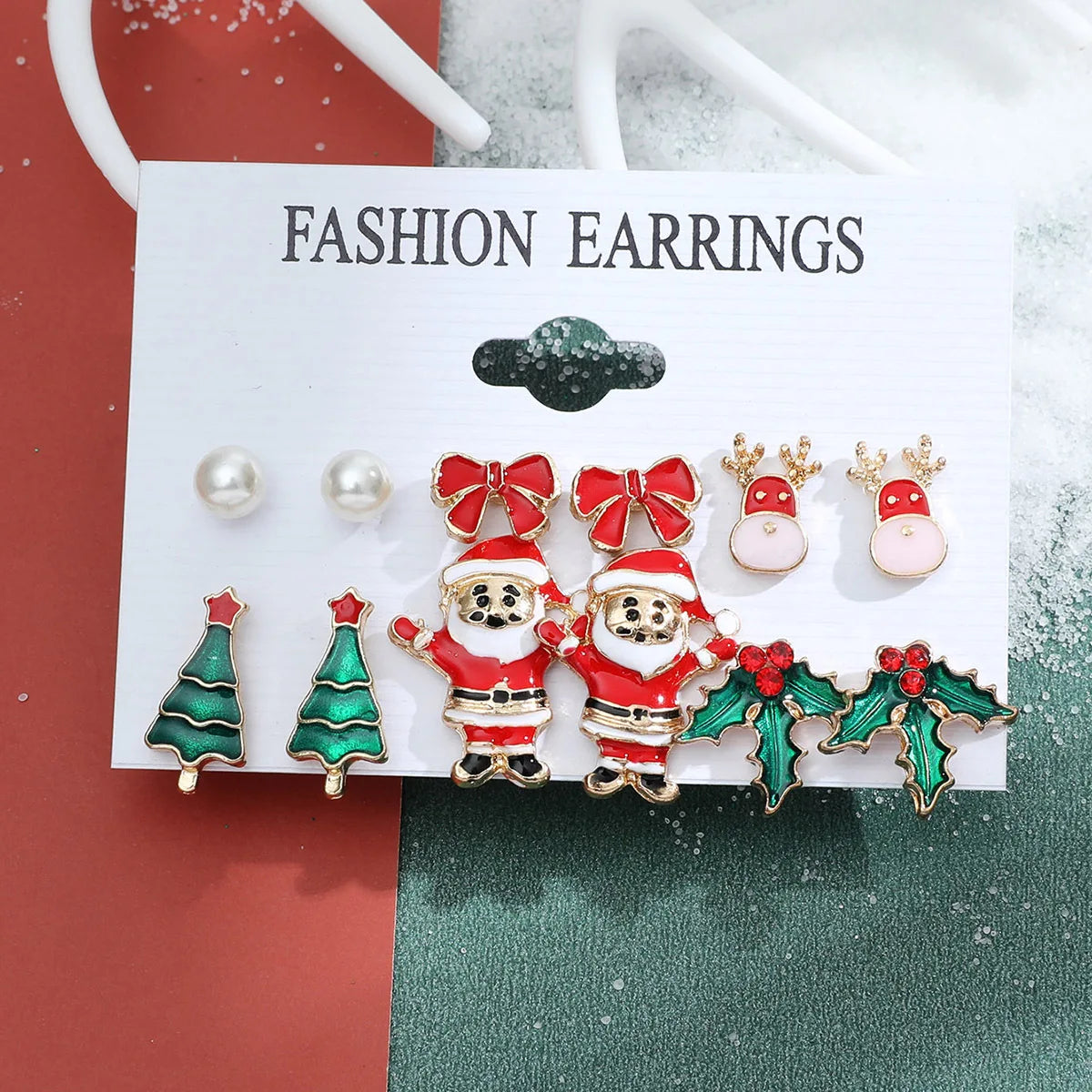 Christmas Earring Sets — Six Pairs
