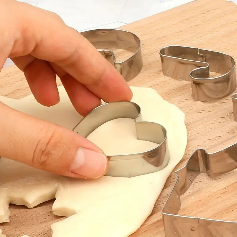 Christmas Cookie Cutters — Ten-Piece Steel Set