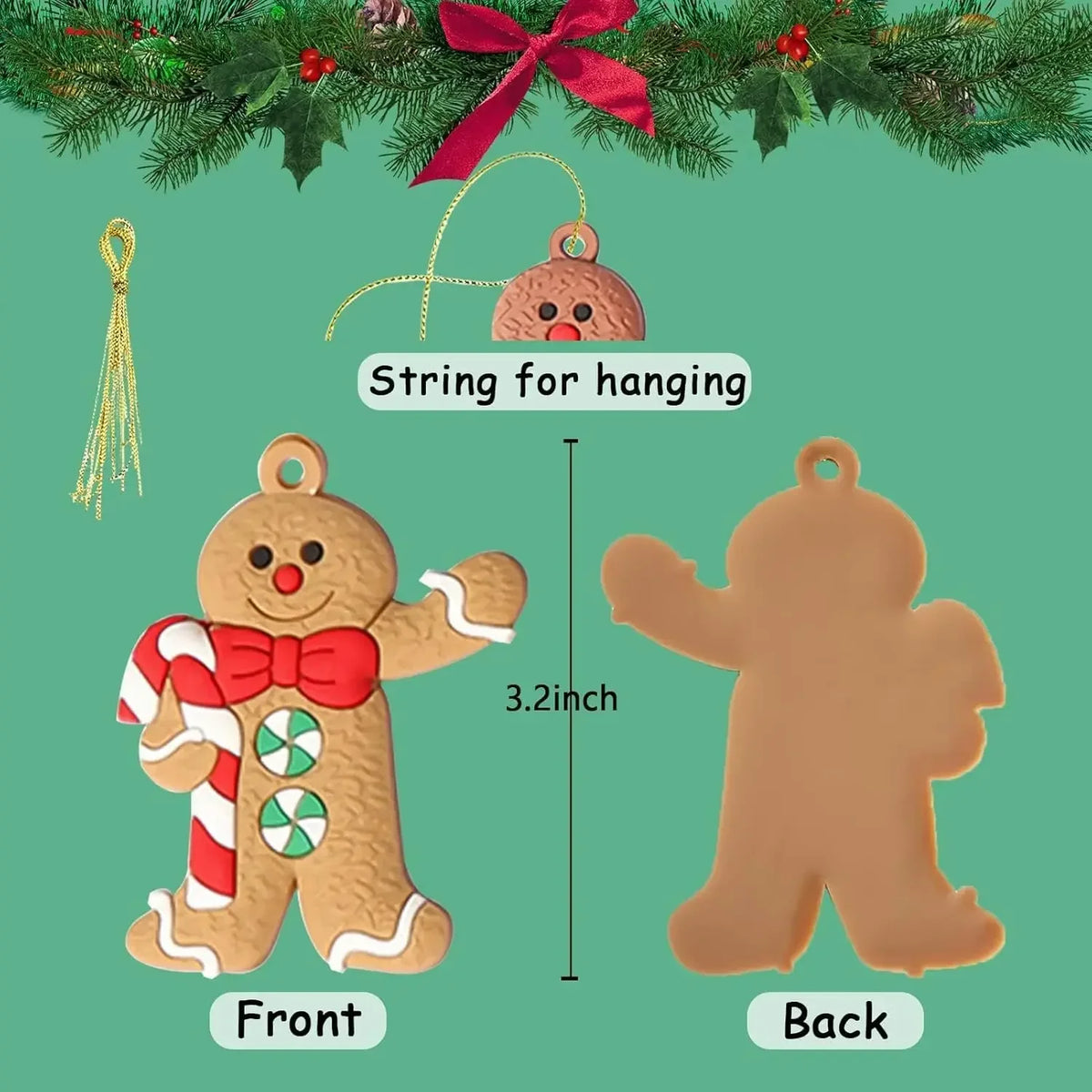 Gingerbread Character & House Tree Ornaments