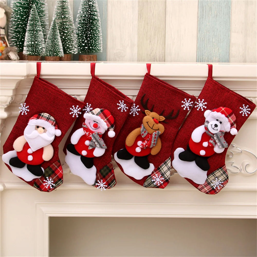 Small Christmas Character Stocking Gift Bags