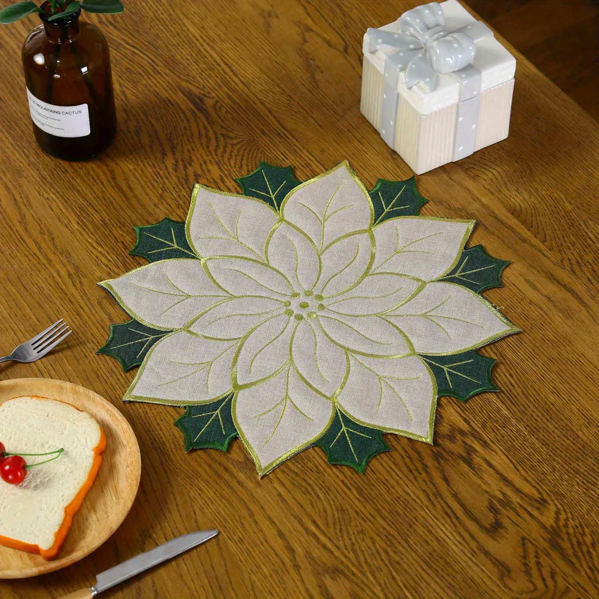 Felt Snowflake Christmas Table Mat — 40 cm