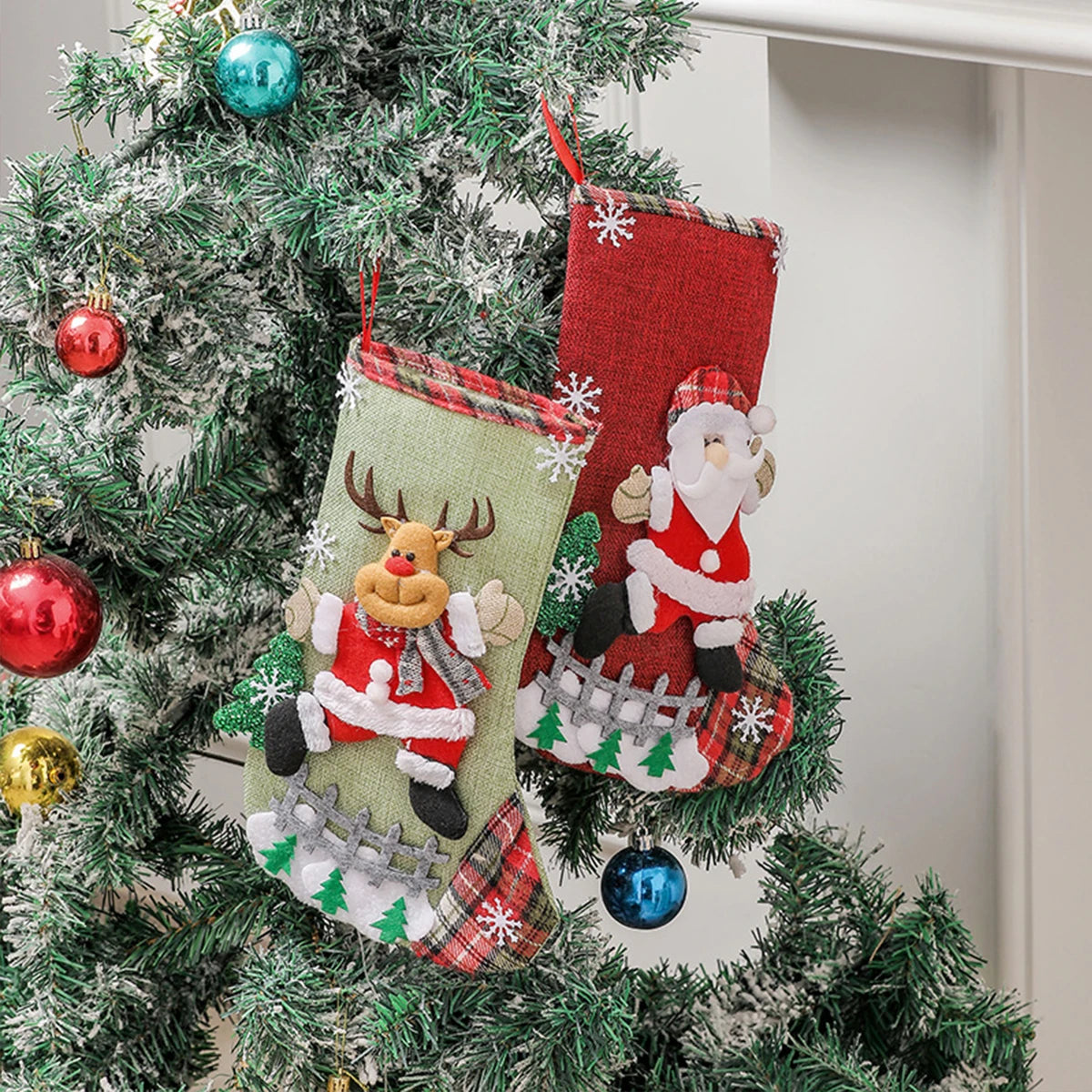 Drawstring Christmas Stocking Gift Bag