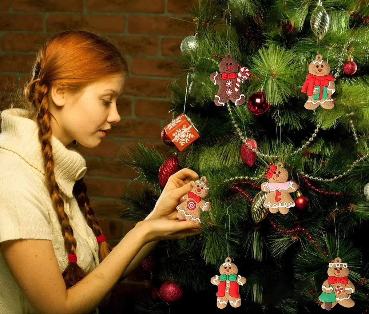 Gingerbread Character & House Tree Ornaments