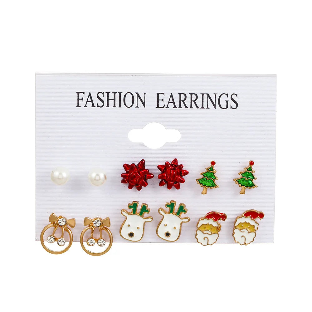 Christmas Earring Sets — Six Pairs