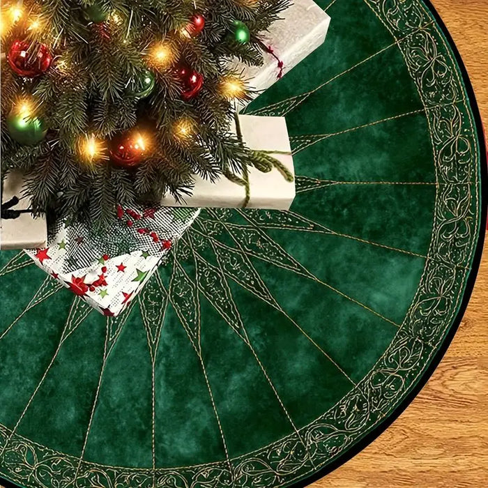 Starburst Border Christmas Tree Skirt