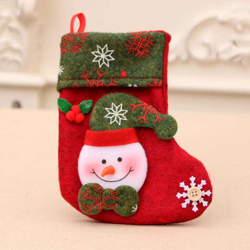 Mini 3D Christmas Stockings — Set of 6