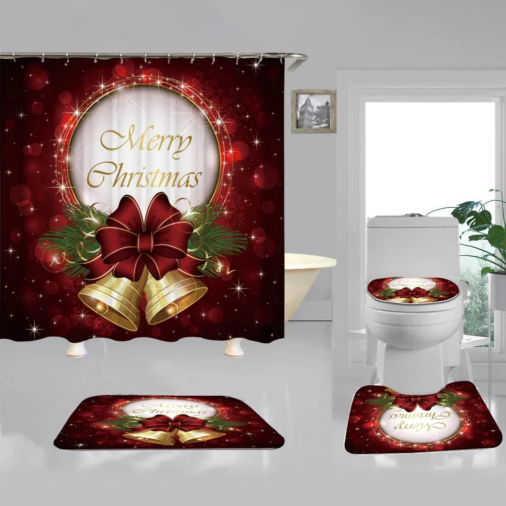 Christmas Bathroom Decor — 4-Piece Set