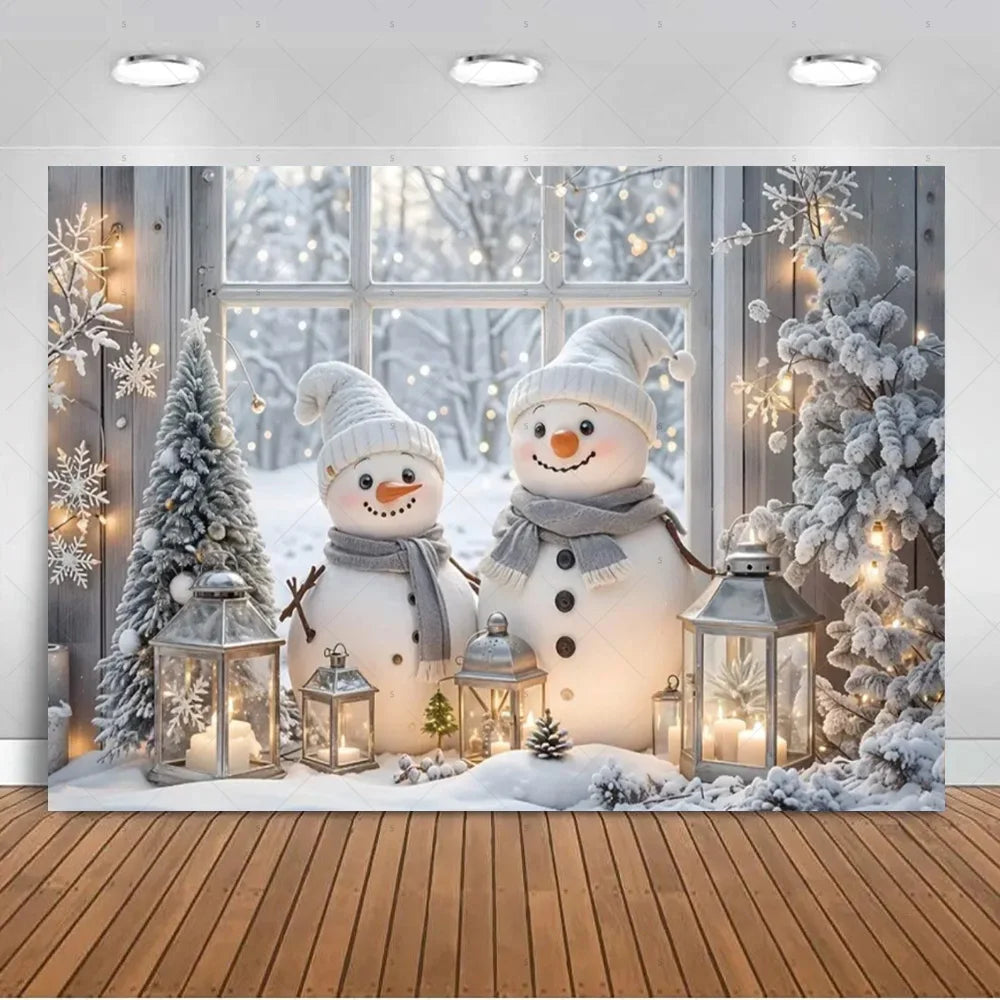 White Winter Christmas Photo Backdrop