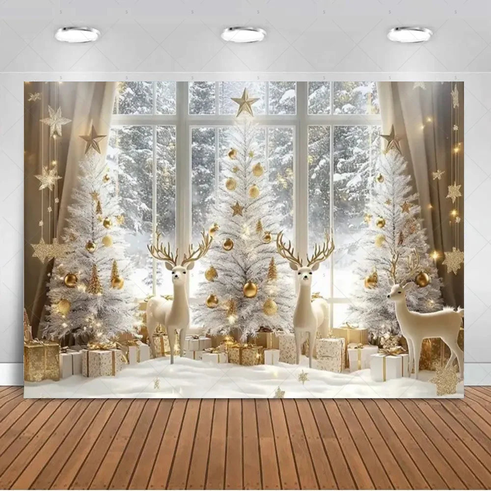 White Winter Christmas Photo Backdrop