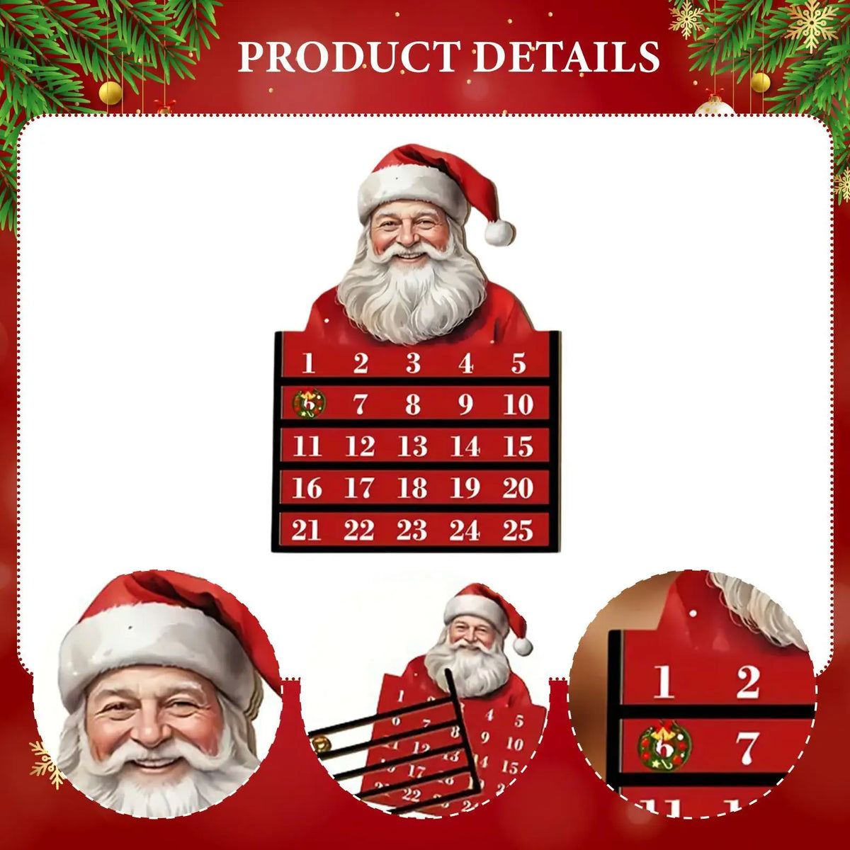 Snowman Wooden Christmas Countdown