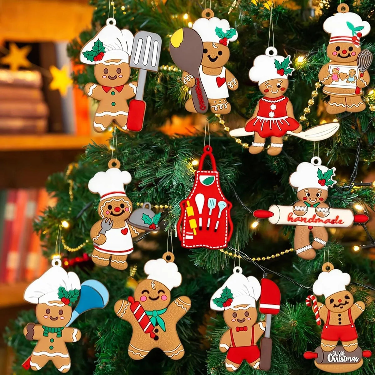 Gingerbread Character & House Tree Ornaments