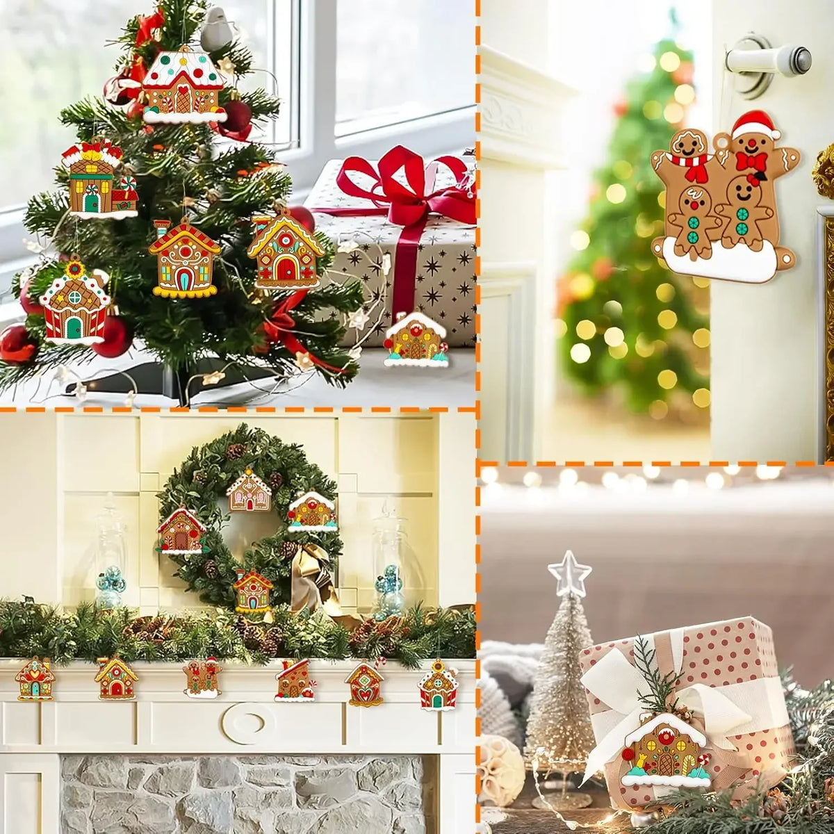 Gingerbread Character & House Tree Ornaments