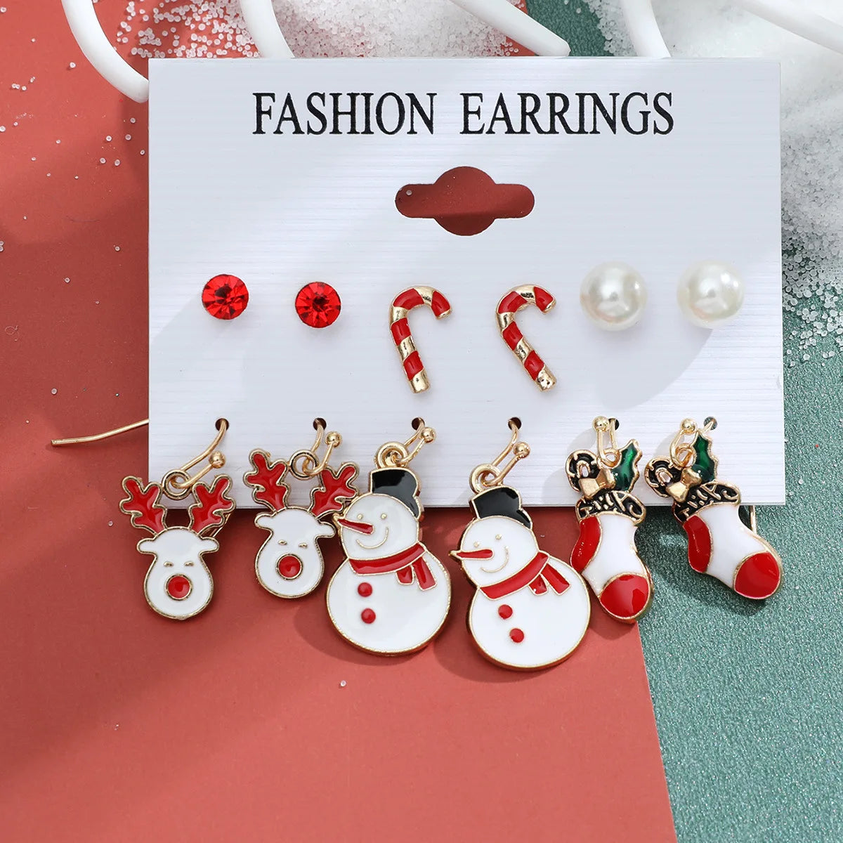 Christmas Earring Sets — Six Pairs
