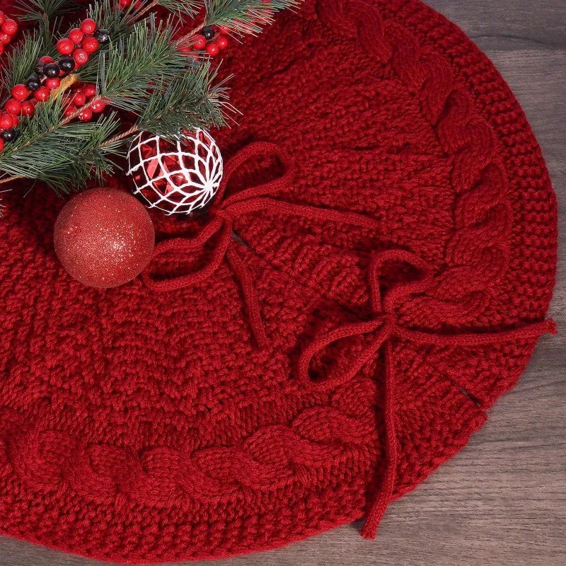 Knitted Christmas Tree Skirt — 18 in