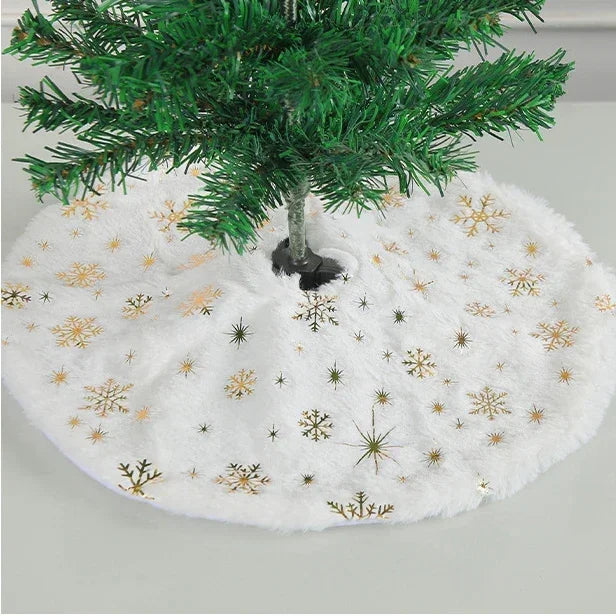 Mini Faux-Fur Sequin Tree Skirt — 15 in