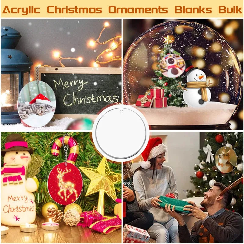 Clear Round Acrylic Ornament Blanks — 5 cm