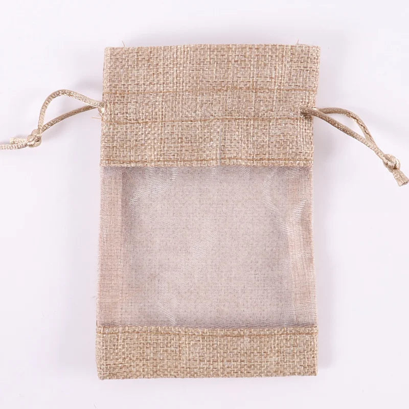 Windowed Drawstring Gift Bags