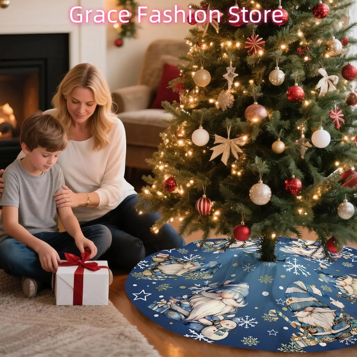 Winter Gnome Christmas Tree Skirt