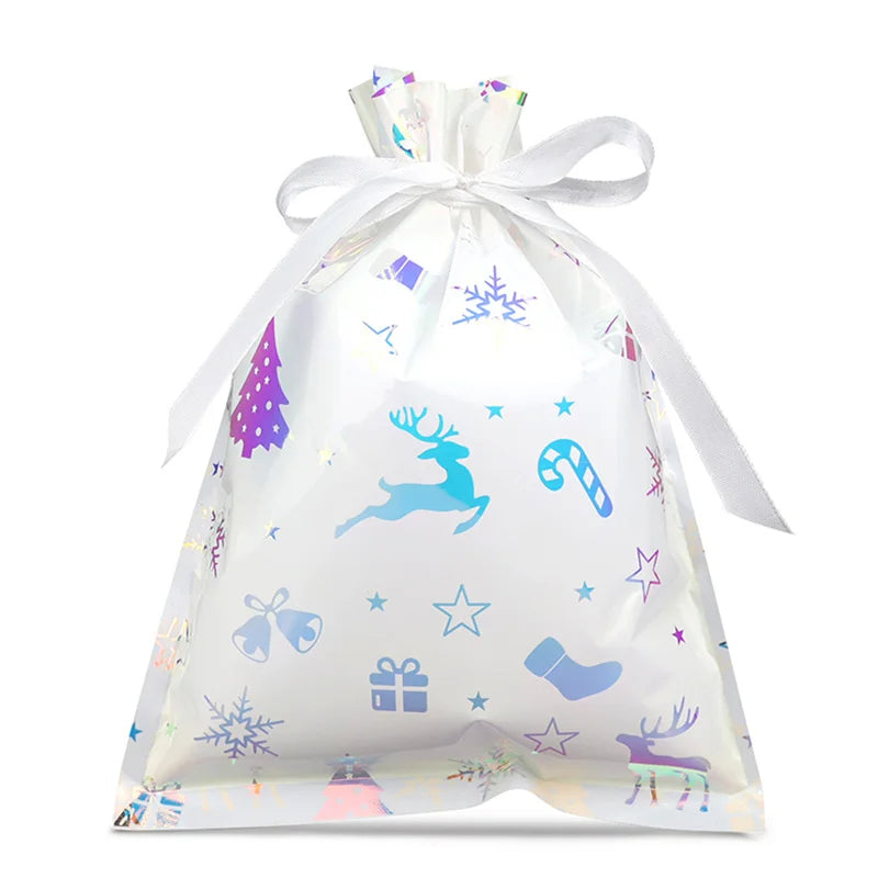 Christmas Drawstring Gift Bags — Pack of 20
